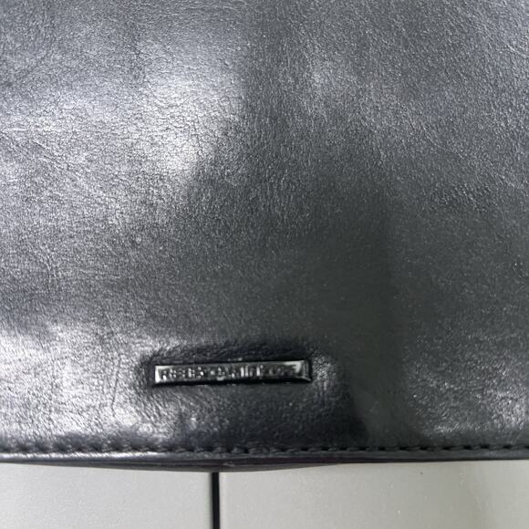 Rebecca Minkoff Love Crossbody Bag Black Chevron Quilted Chain Strap Leather - Picture 7 of 16